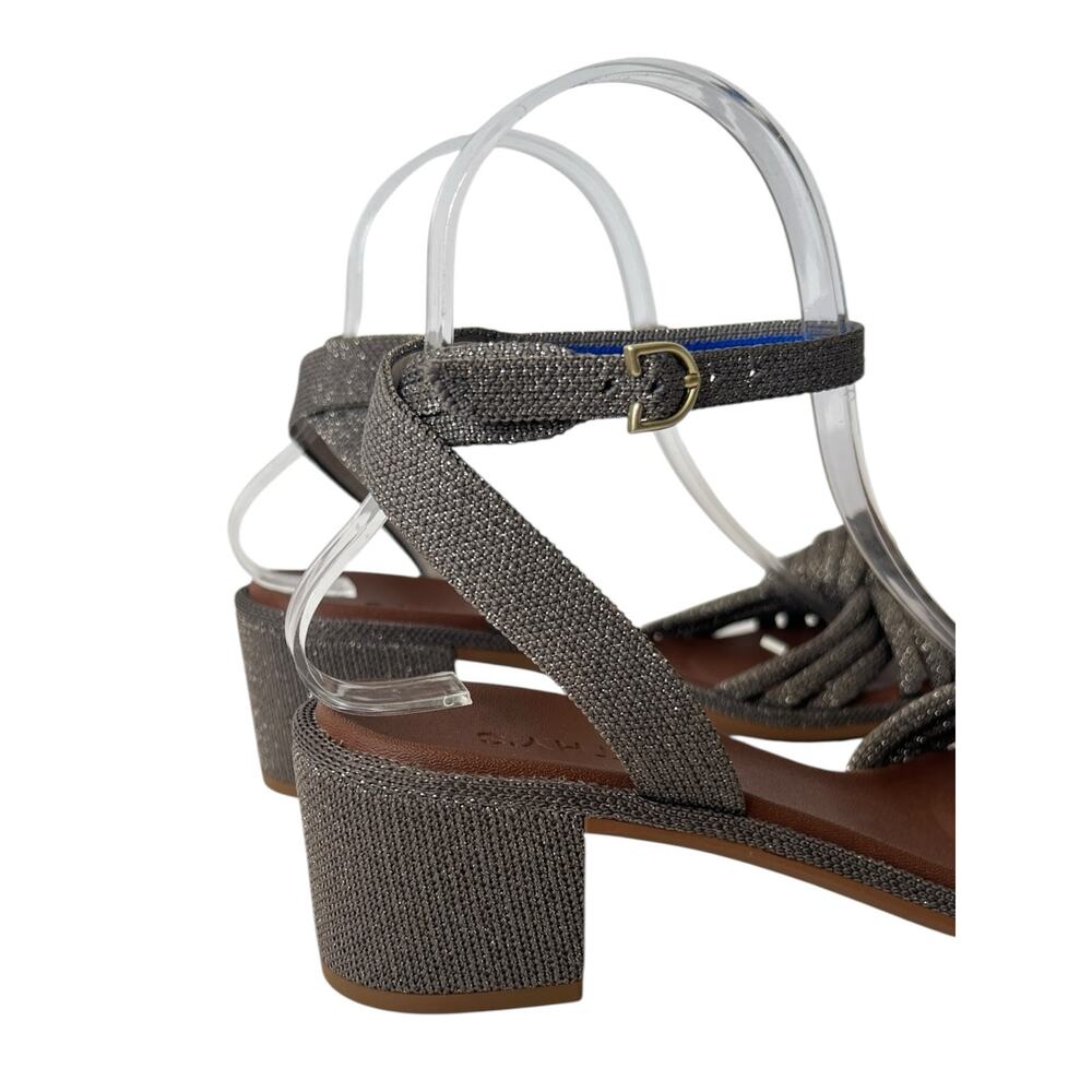 Rothy's The Knot Sandal In Silver Sand Size 8.5 - Picture 7 of 9